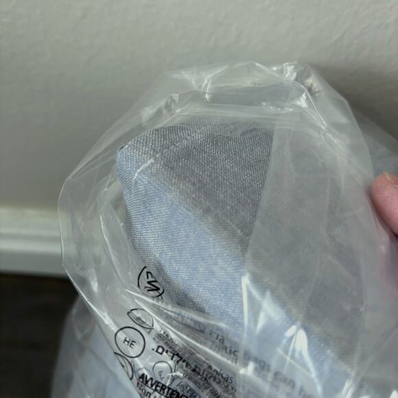 Ralph Lauren Queen Flat Sheet Cotton Workshirt Chambray Home Bedding Preppy NEW - Picture 4 of 5